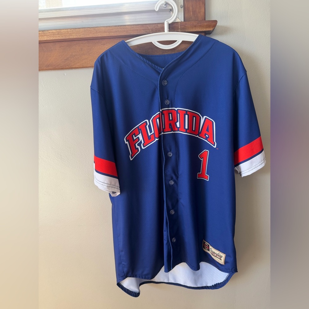 Gameday Greats Blue and White Florida Gator Jersey.